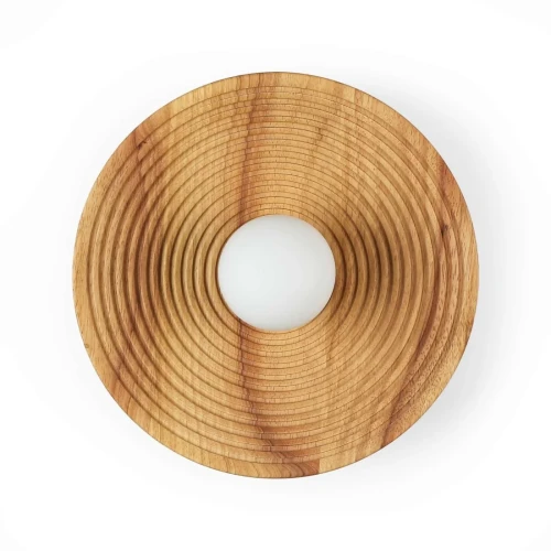 Kinkiet okrągły drewniany Ø28cm G9 Abruzzo Rinito.webp