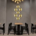 Kinkiet designerski okrągły złoty G9 Abruzzo Solaro 5.webp