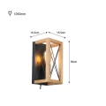 Kinkiet loft drewniany E27 Abruzzo Alba 8.webp
