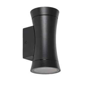 Kinkiet Zewnętrzny Czarny Aluminiowy IP44 2x Gu10 Abruzzo Horanto