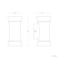 Kinkiet Zewnętrzny Czarny Aluminiowy IP44 2x Gu10 Abruzzo Horanto 5.webp