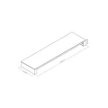 Kinkiet Zewnętrzny czarny liniowy 90cm 3000K 30W IP65 aluminiowy Abruzzo Ravena 7.webp