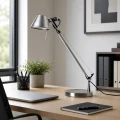 Lampa Stołowa designerska Chrom XL z ramieniem przegubowym E27 Abruzzo Lunavio 2.webp