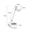 Lampa Stołowa designerska Chrom XL z ramieniem przegubowym E27 Abruzzo Lunavio 11.webp