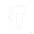 Lampa Stołowa LED 2W Przenośna z Metalu ładowalna 1800 mAh CCT Niebieska Abruzzo 8.webp