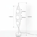 Luksusowa Drewniana lampa podłogowa 3xg9 Abruzzo Leaf 11.webp