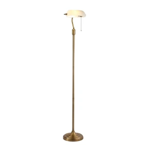 Lampa Podłogowa E27 Bankierka Biała Abruzzo Banquero
