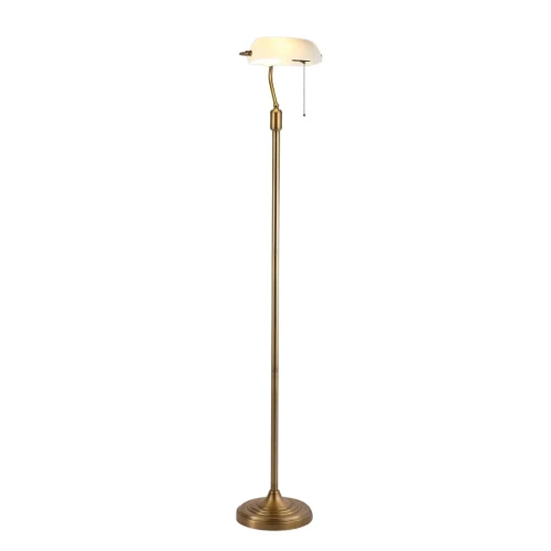 Lampa Podłogowa E27 Bankierka Biała Abruzzo Banquero.webp