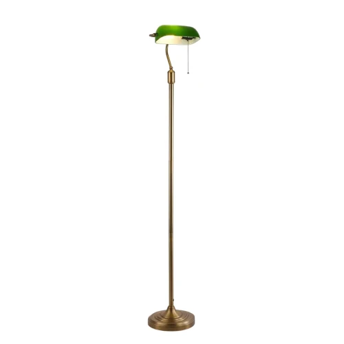 Lampa Podłogowa E27 Bankierka zielona Abruzzo Banquero.webp
