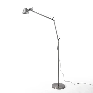 Lampa Podłogowa designerska Chrom z ramionami przegubowymi E27 Abruzzo Lunavio