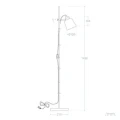Lampa Podłogowa biała metalowa E27 Abruzzo Monviso 9.webp