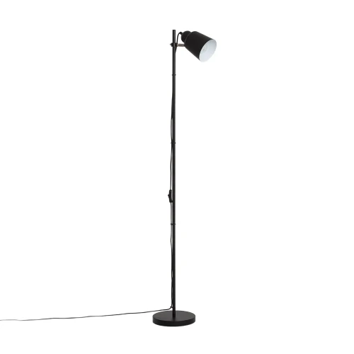 Lampa Podłogowa czarna metalowa E27 Abruzzo Monviso.webp
