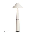 Lampa Podłogowa biała z materiału i drewna E27 Abruzzo Rosato.webp