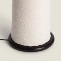 Lampa Podłogowa biała z materiału i drewna E27 Abruzzo Rosato 7.webp