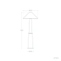 Lampa Podłogowa biała z materiału i drewna E27 Abruzzo Rosato 9.webp