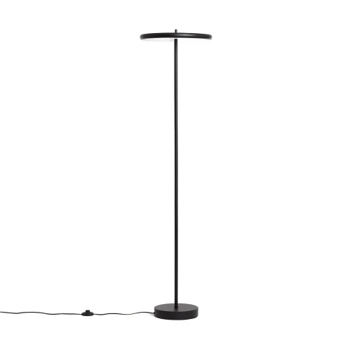 Lampa Podłogowa Czarna nowoczesna CCT 25W z przełącznikiem Abruzzo Ombrosa.webp