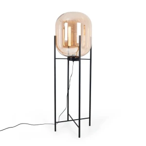Lampa Podłogowa designerska Szkło bursztynowe E27 Abruzzo Silvano