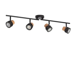 Lampa Sufitowa czarna 4xGU10 Abruzzo Rosato