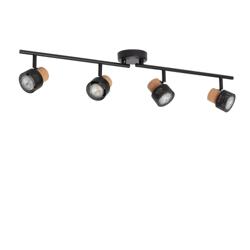 Lampa Sufitowa czarna 4xGU10 Abruzzo Rosato.webp
