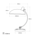 Lampa Stołowa z metalu E27-G45 niebieska Abruzzo Palerno 16.webp