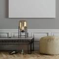 Lampa Stołowa dekoracyjna Szkło Bursztynowe E27 Abruzzo Silvano 3.webp