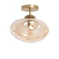 Lampa Sufitowa Szklana Bursztynowa E27 Abruzzo Chiara.webp