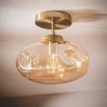 Lampa Sufitowa Szklana Bursztynowa E27 Abruzzo Chiara 2.webp