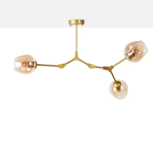 Lampa sufitowa regulowana kielichy 3 x E27 Złota Abruzzo Riviera