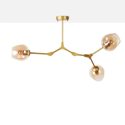 Lampa sufitowa regulowana kielichy 3 x E27 Złota Abruzzo Riviera.webp