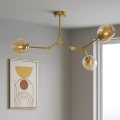 Lampa sufitowa regulowana kielichy 3 x E27 Złota Abruzzo Riviera 13.webp
