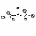 Lampa sufitowa regulowana kielichy 6 x E27 Czarna Abruzzo Riviera.png
