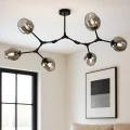 Lampa sufitowa regulowana kielichy 6 x E27 Czarna Abruzzo Riviera 2.webp