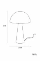 Lampa stołowa z cementu E27 37cm Abruzzo Cementi 7.webp