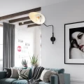 Kinkiet ścienny czarny E27 Abruzzo Zarella 5.webp