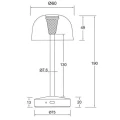 Lampa Stołowa ładowalna Zewnętrzna Czarna USB 3W 5H CCT IP44 Abruzzo Renaro 8.webp