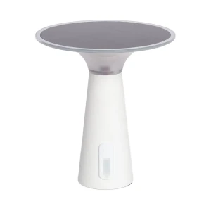 Lampa Stołowa ładowalna zewnętrzna Biała USB z panelem solarnym 3W 5H CCT Abruzzo Lorento