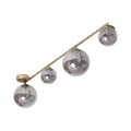 Lampa sufitowa Mosiężna złota Szare kule 4xG9 Abruzzo Murano.webp