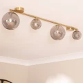Lampa sufitowa Mosiężna złota Szare kule 4xG9 Abruzzo Murano 3.webp