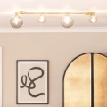 Lampa sufitowa Mosiężna złota Szare kule 4xG9 Abruzzo Murano 4.webp