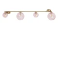 Lampa sufitowa Mosiężna złota różowe kule 4xG9 Abruzzo Murano 2.webp