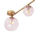 Lampa sufitowa Mosiężna złota różowe kule 4xG9 Abruzzo Murano 4.webp