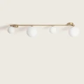 Lampa sufitowa Mosiężna złota mleczne kule 4xG9 Abruzzo Murano 7.webp