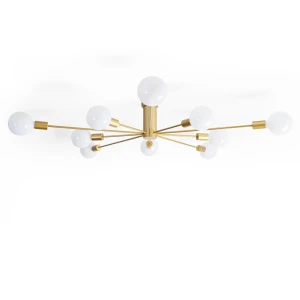 Lampa Sufitowa złota szklana 10xE27 Abruzzo Costera
