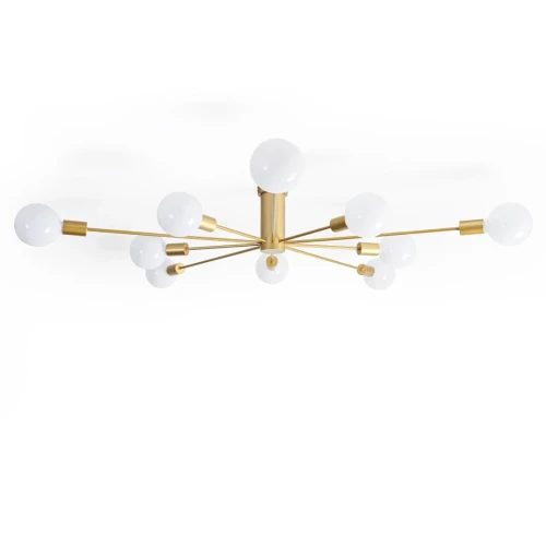 Lampa Sufitowa złota szklana 10xE27 Abruzzo Costera.webp