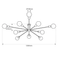 Lampa Sufitowa złota szklana 10xE27 Abruzzo Costera 13.webp