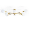 Lampa Sufitowa złota szklana 8xE27 Abruzzo Costera.webp