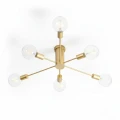 Lampa Sufitowa złota szklana 6xE27 Abruzzo Costera 7.webp