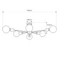 Lampa Sufitowa złota szklana 6xE27 Abruzzo Costera 10.webp