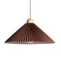 Lampa Wisząca z drewna i tkaniny Ø47cm brązowa Abruzzo Avorio.png