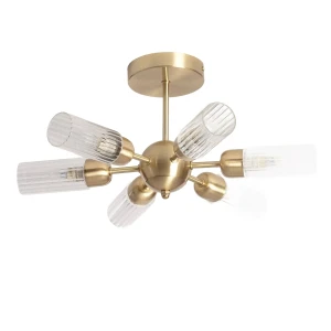 Lampa Sufitowa 6XG9 Złota szklana Abruzzo Tivaro